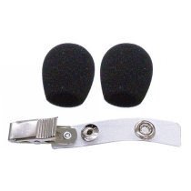 Black Foam Windscreens and Clothing Clip for all W