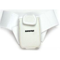 White Neoprene pouch for UR1 Bodypack Transmitter