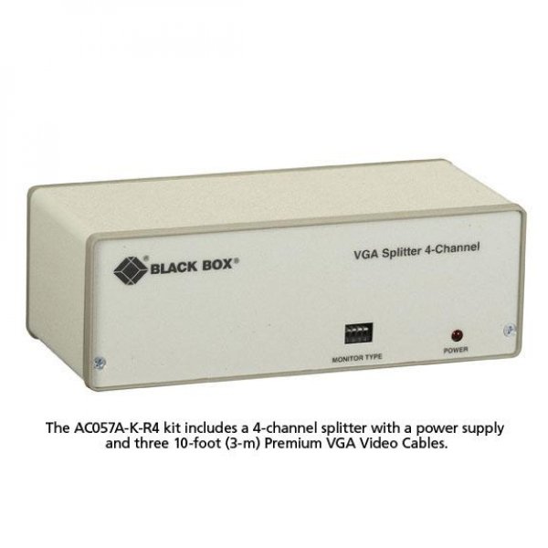 VGA 4-Channel Video Splitter Kit, 230-VAC