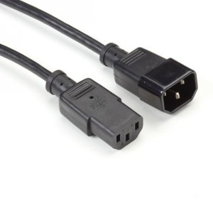 IEC 320 C13 Socket to IEC 320 C14 Plug Molded Exte