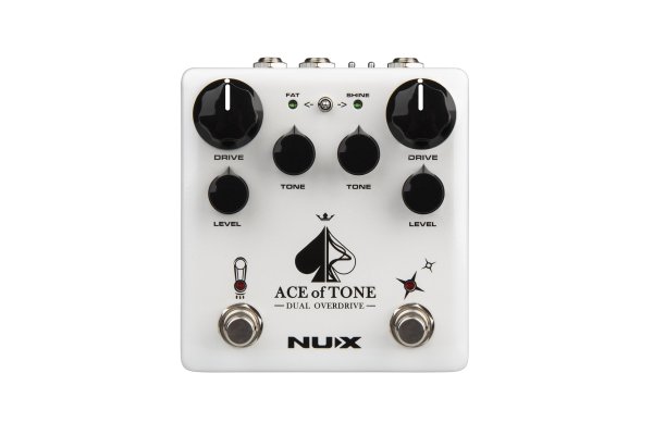 NUX Ace of Tone Dual Overdrive in a Stompbox