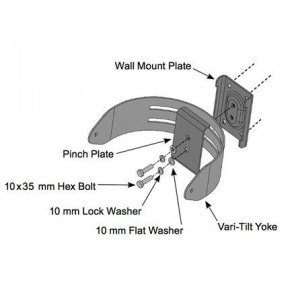 VARI-TILT YOKE FOR R.35 ENCLOSURES black