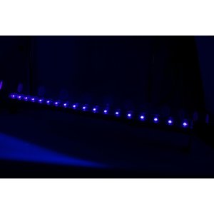 High-output; DMX-controlled ultraviolet wash