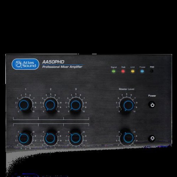 3-Input, 50-Watt Mixer Amplifier with Automatic Sy