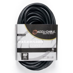 50' BLK,12/3 GAUGE,EDISON EXT.