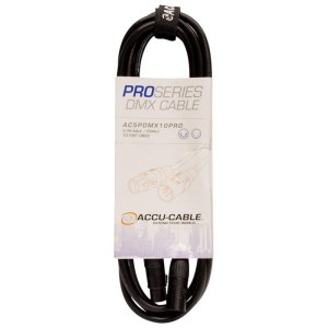10 FOOT, 5 PIN, PRO, DMX CABLE. PVC JACK
