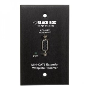 Mini CAT5 VGA Extender Receiver in Wallplate