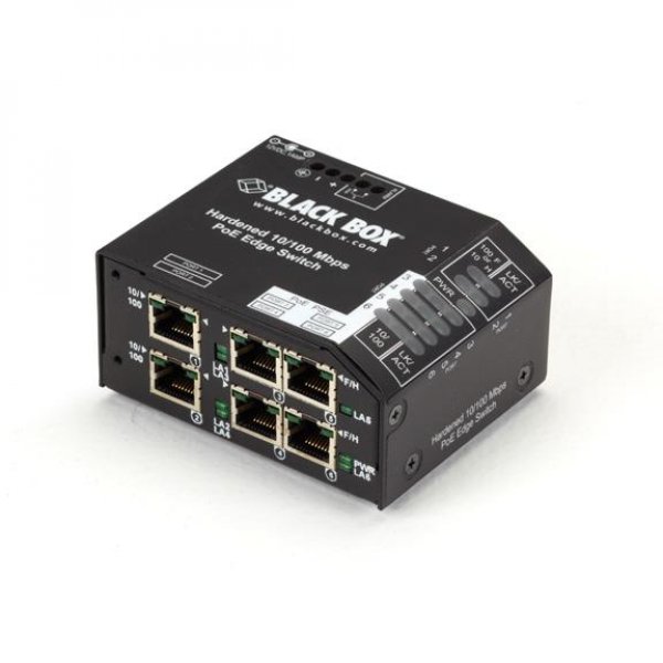 Hardened PoE PSE Switch, (6) 10/100 RJ-45, -48 VDC