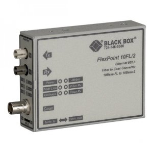 FlexPoint 10BASE-FL to BNC Media Converter, 10-Mbp