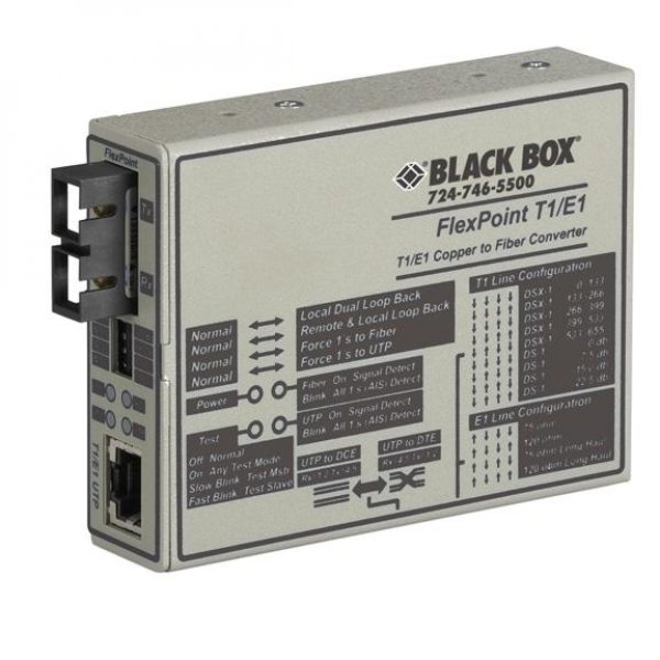 FlexPoint T1/E1 to Fiber Line Driver, Multimode, 5