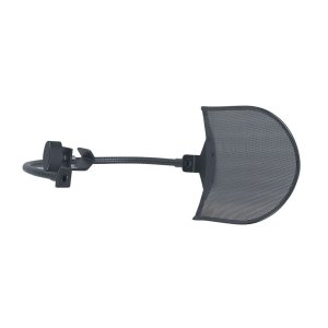 Metal mesh studio pop filter with gooseneck and cl