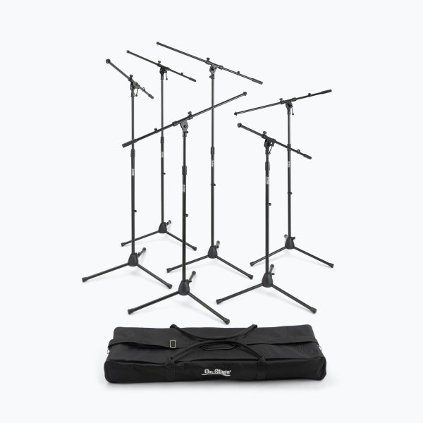 Six Euro Boom Mic Stands with Bag
