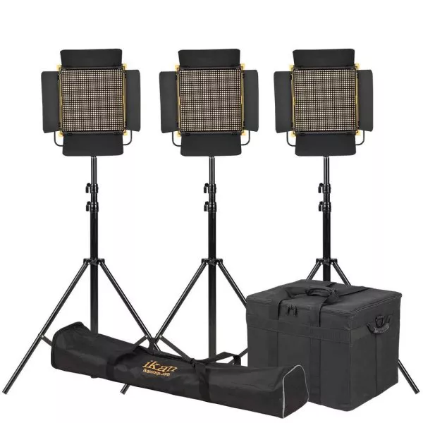 The Music People B2B Onyx 1 x 1 Bi Color 3 Point LED Light Kit