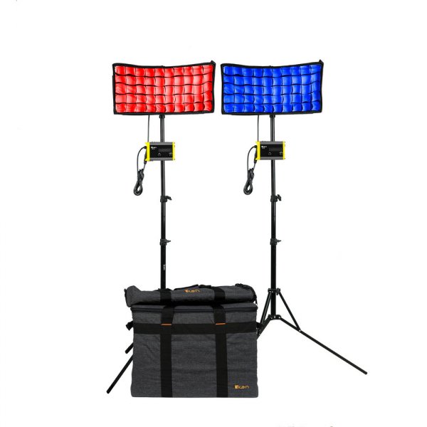 Kit with 2 x Canvas Bendable RGBWA LED Panel Light
