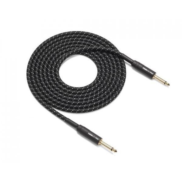 10&apos; Woven Instrument Cable, Gold Plug