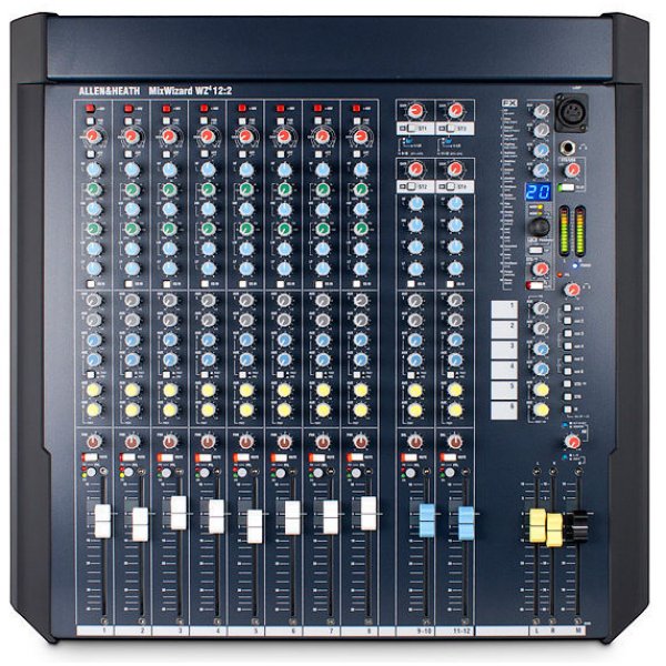 8 Mic Line + 2 stereo rack mount mixer, 6 aux send