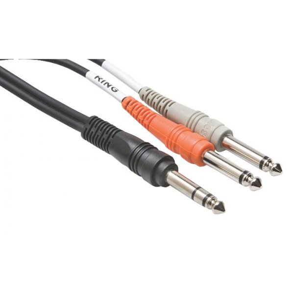 2 m Insert Cable (1/4" TRS - Dual 1/4" TS)