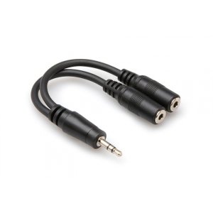 Y CABLE 3.5MM TRS - 3.5MM TRSF