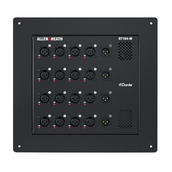 16 x 4 Dante audio expander wall box, 100-230V AC