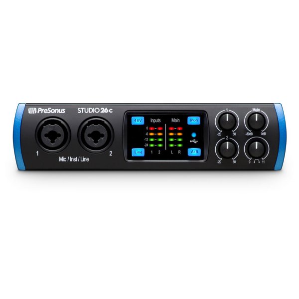 2x4, 192 kHz, USB-C Compatible Audio Interface