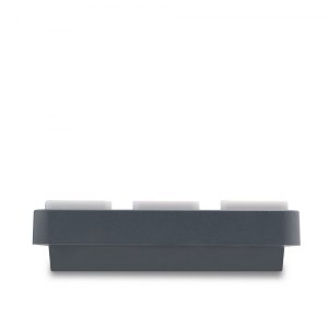Wall-mount panel with backlit push-buttons.