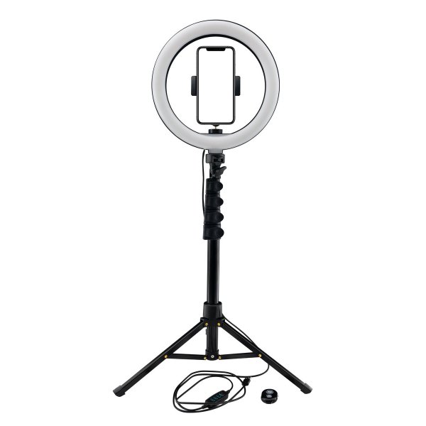 10" 3-Color Ring Light Kit with Stand and Remote