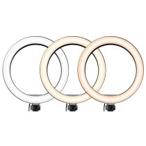 10" 3-Color Ring Light Kit with Stand and Remote