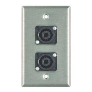 Wall Plate, 2 NL4MP Connectors, 1 Gang