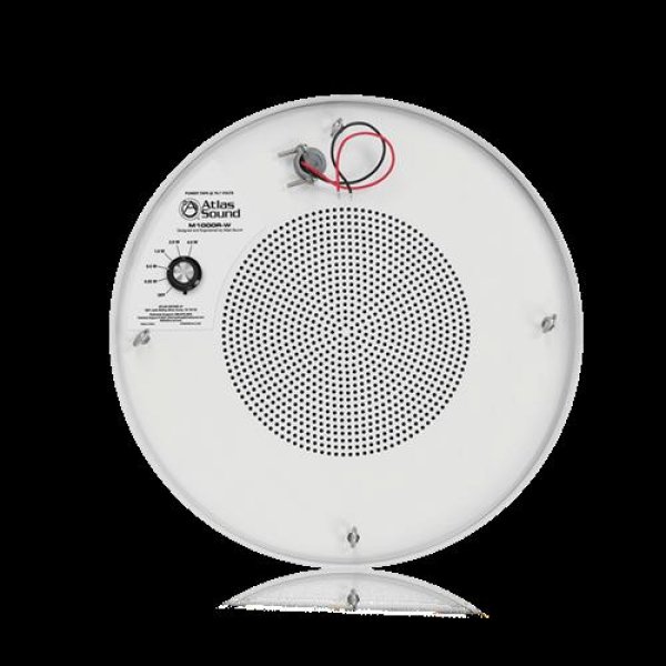 8" Sound Masking Speaker w/ 4W Transformer and Round Enclosure (White)