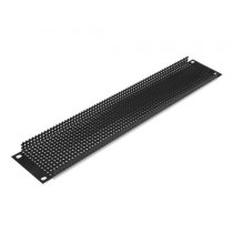 19" 2 RU Recessed Vent Rack Panel