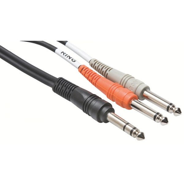 1 m Insert Cable (1/4" TRS - Dual 1/4" TS)