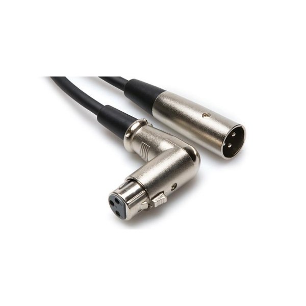 CABLE XLR3F RA - XLR3M 3FT