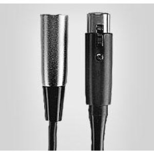 25' Heavy-Duty Cable, Black XLR Connector on Micro