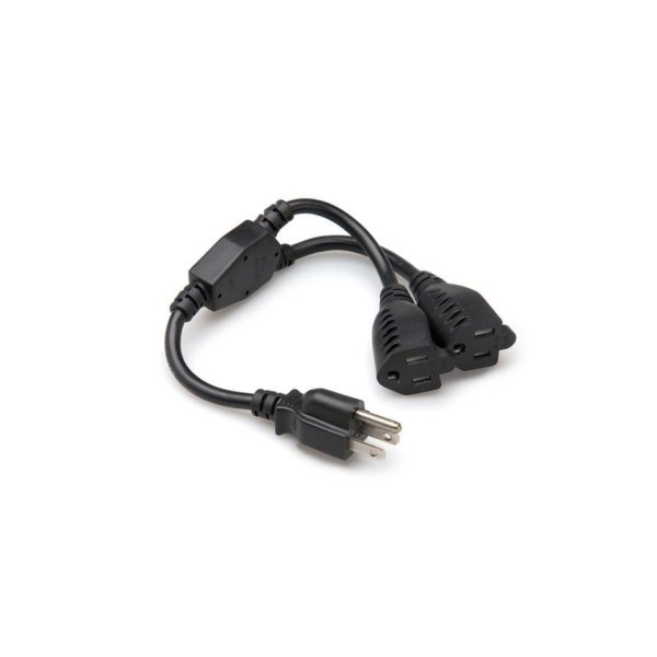 POWER Y CABLE NEMA 5-15P - NEMA 5-15R 1.5FT