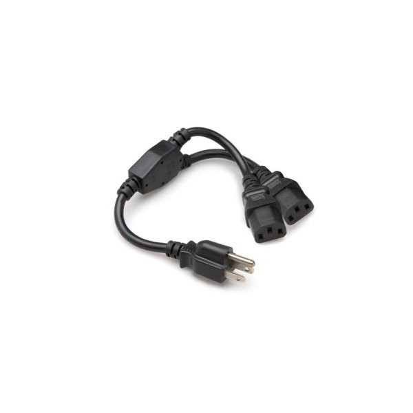 POWER Y CABLE NEMA 5-15P - IEC C13 1.5FT