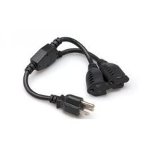 POWER Y CABLE NEMA 5-15P - NEMA 5-15R 1.5FT