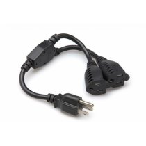 POWER Y CABLE NEMA 5-15P - NEMA 5-15R 1.5FT