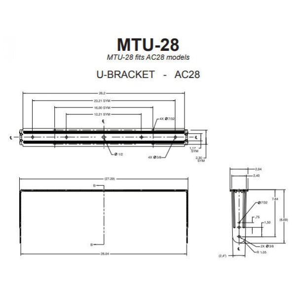 U Bracket for AC28/xx Two Way Loudspeaker