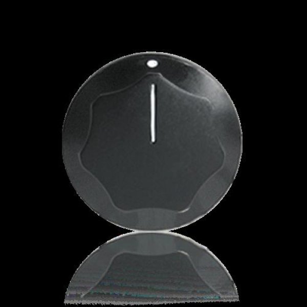 Skirted Knob, Black, 1-1/4" Diameter