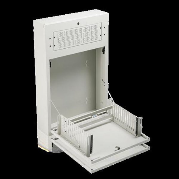 2RU Tilt Out Wall Cabinet for 19" Equipment (White)