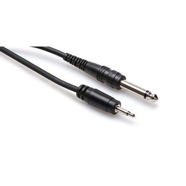 CABLE 3.5MM TS - 1/4" TS 3FT