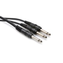 Y CABLE 1/4" TS - 1/4" TS 5FT