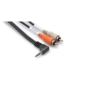 Y CABLE 3.5MM TRS RA - RCA 3FT