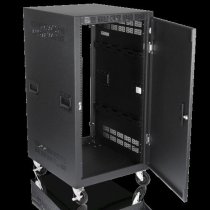 21RU Mobile Equipment Rack with Doors (25.5″ Deep)