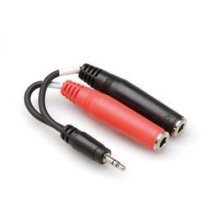 Y CABLE 3.5MM TRS - 1/4″ TSF