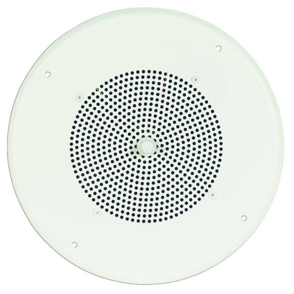 8" Ceiling Speaker Assembly (Off-White, Screw Terminal, Recessed Volume Control)