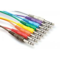 PATCH CABLE 1/4" TRS - SAME 1.5FT 8PC