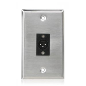 Single Gang Stainless Steel Plate with (1) Male 3