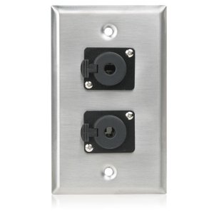Single Gang Stainless Steel Plate with (2) Female