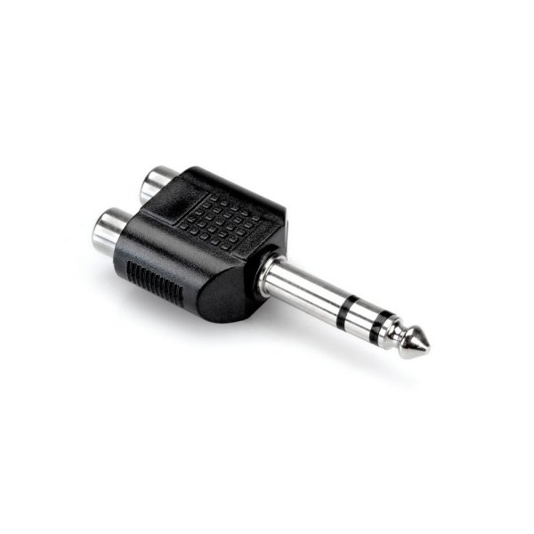 ADAPTOR DUAL RCA - 1/4" TRS